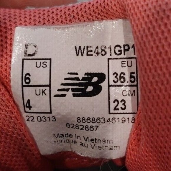 New Balance NB 481 Running Shoes Gray pink Colorway WE481GP1 Women's 6 - Picture 5 of 11